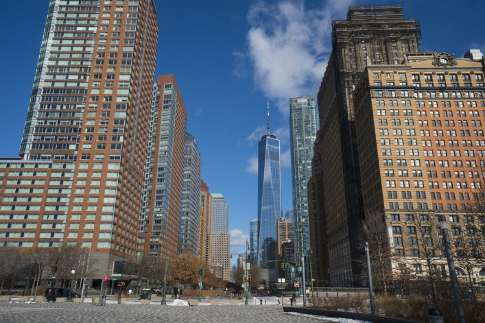 New York cityscape in South Manhattan