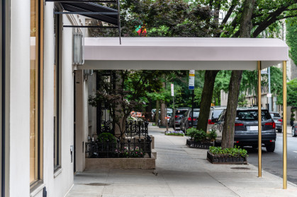 Entrance Canopy To Luxury Apartment Building in the Upper East Side of Manhattan in New York City