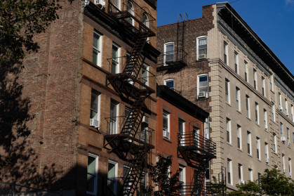 Apartment buildings on the Lower East Side of Manhahattan.