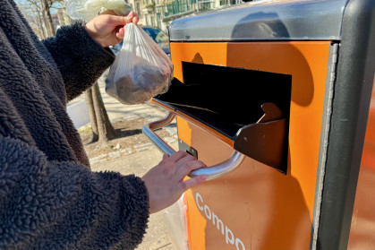 orange public Smart Compost Bin NYC