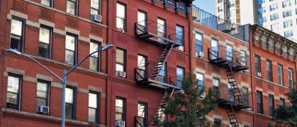 Brick buildings in NYC