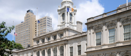 View of the New York City Hall stock photo