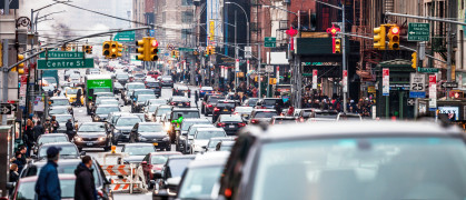 Traffic in Downtown Manhattan